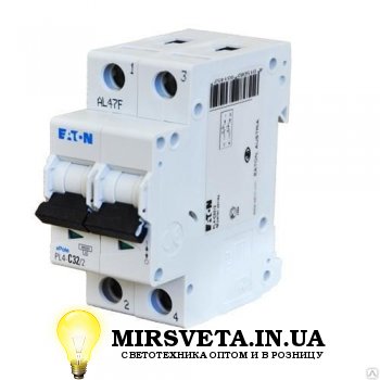 Автоматический выключатель 2п 63А  PL4-C63/2 Eaton